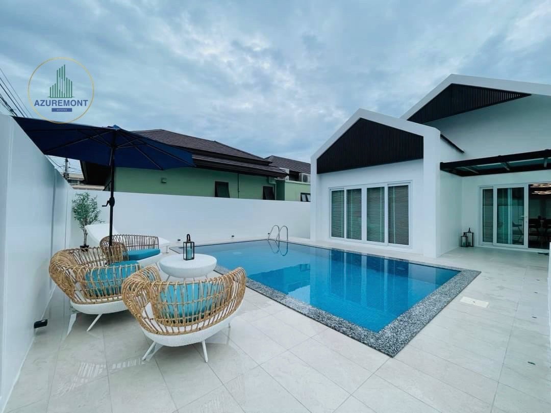 Modern Luxury Pool Villa for Rent in Casa Jomtien Pattaya | 4 Bed Walk to Beach (Pet-Friendly) | Azuremont Estates