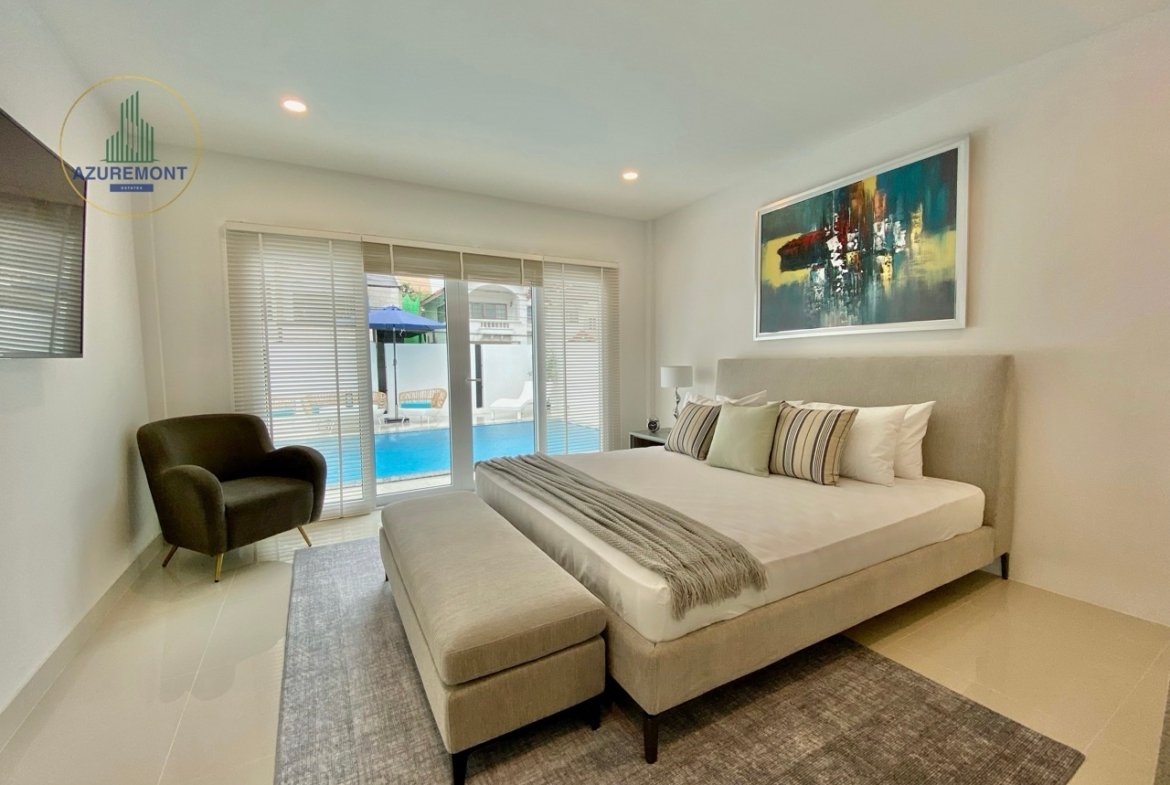 Modern Luxury Pool Villa for Rent in Casa Jomtien Pattaya | 4 Bed Walk to Beach (Pet-Friendly) | Azuremont Estates